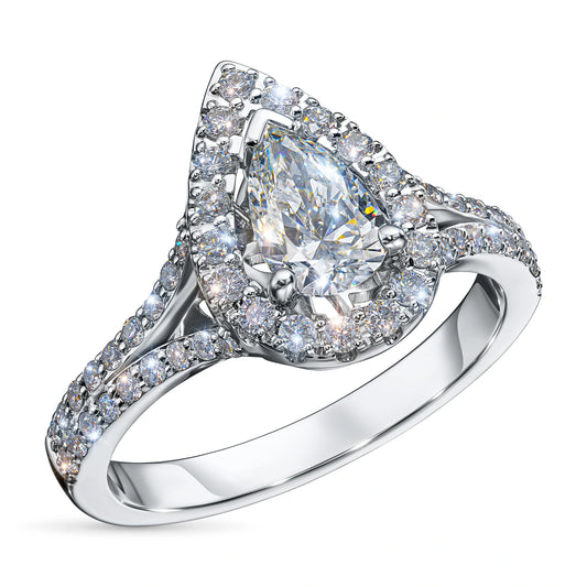 14K White Gold Ring with Lab-Created Diamonds 12.210 CT.TW