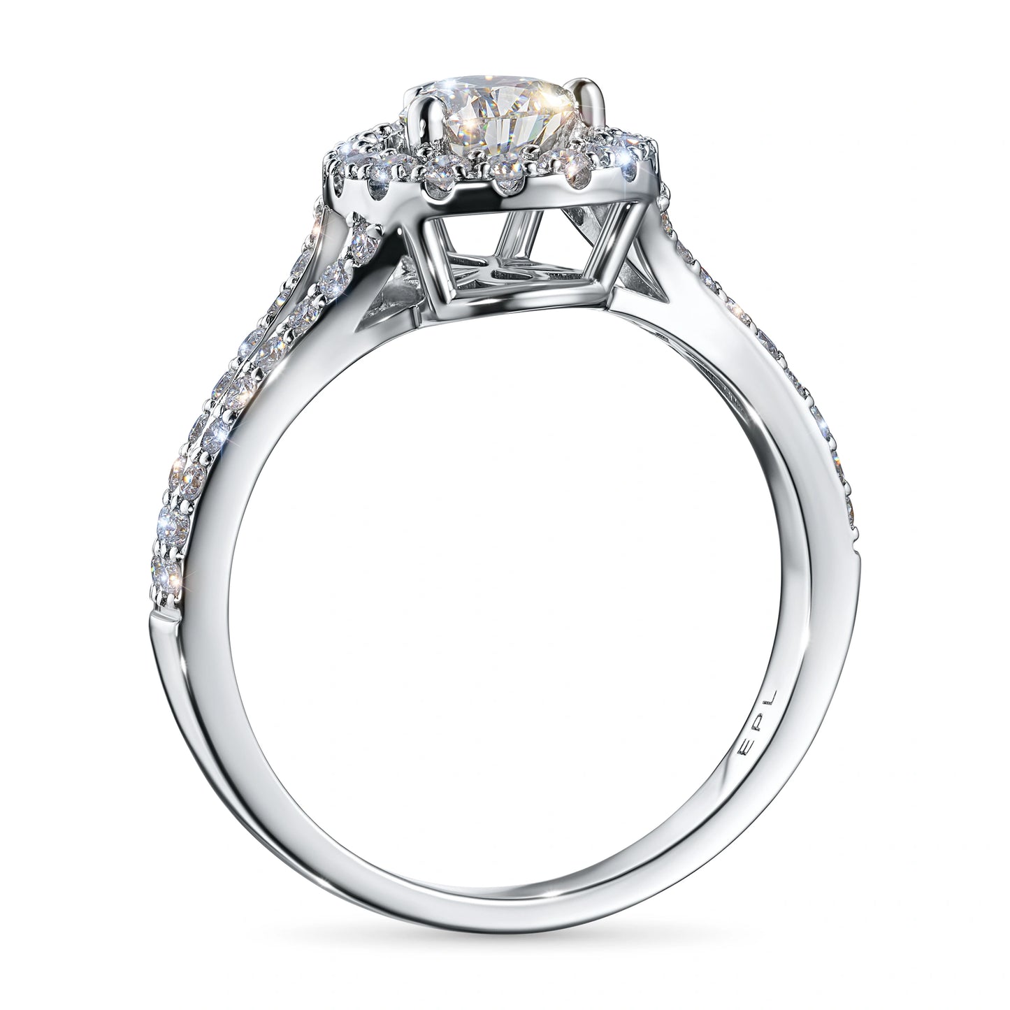 14K White Gold Ring with Lab-Created Diamonds 12.210 CT.TW