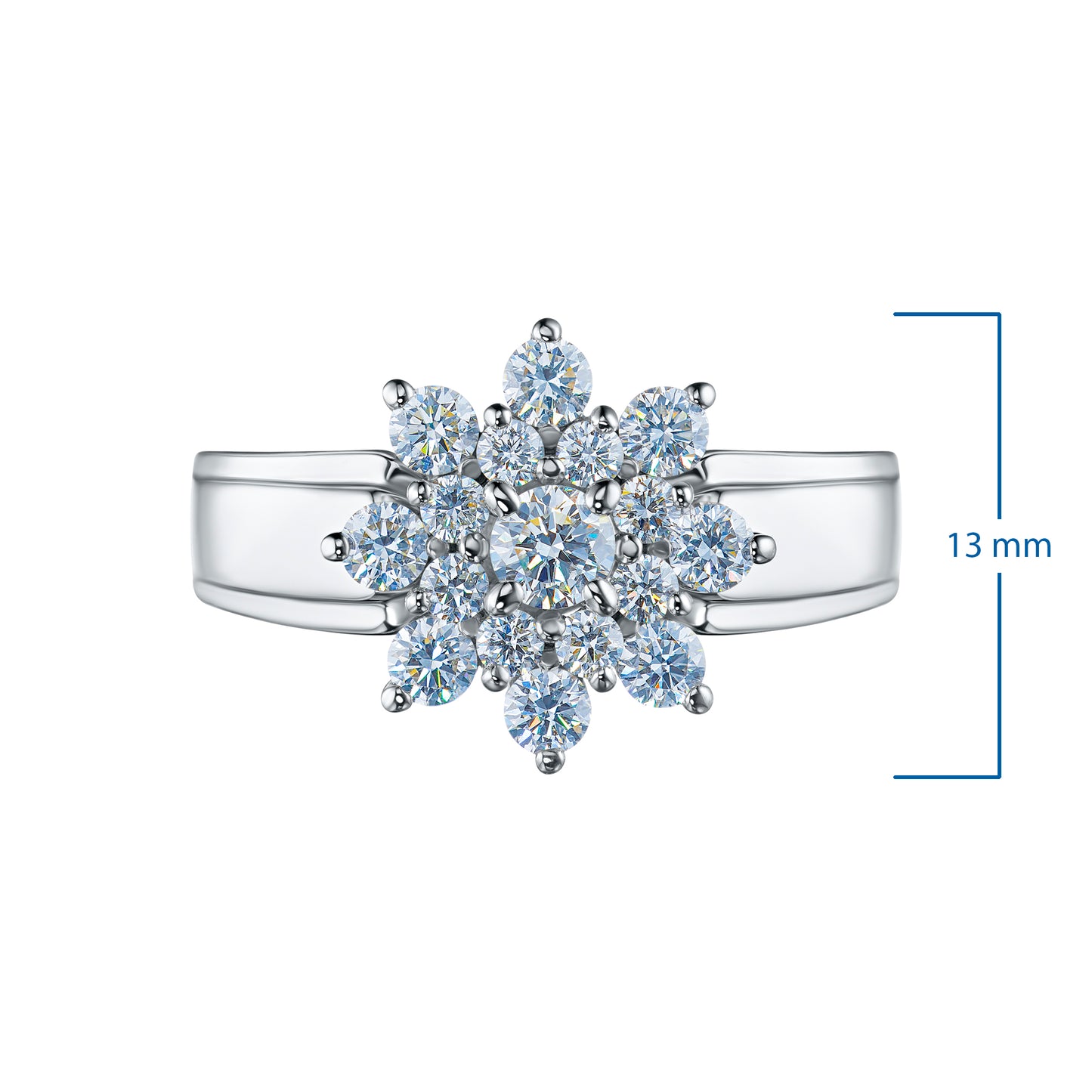 14K White Gold Ring with Lab-Created Diamonds 6.140 CT.TW