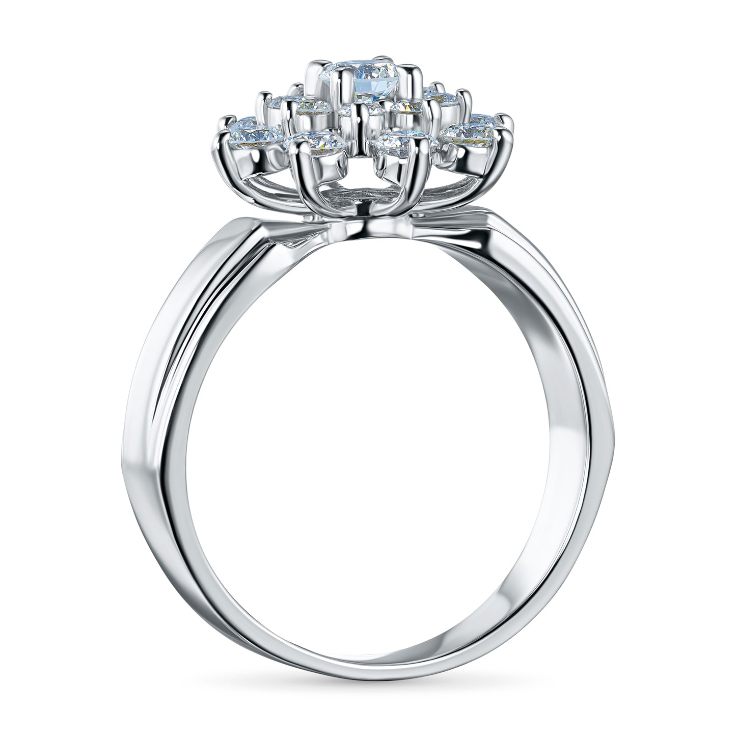 14K White Gold Ring with Lab-Created Diamonds 6.140 CT.TW