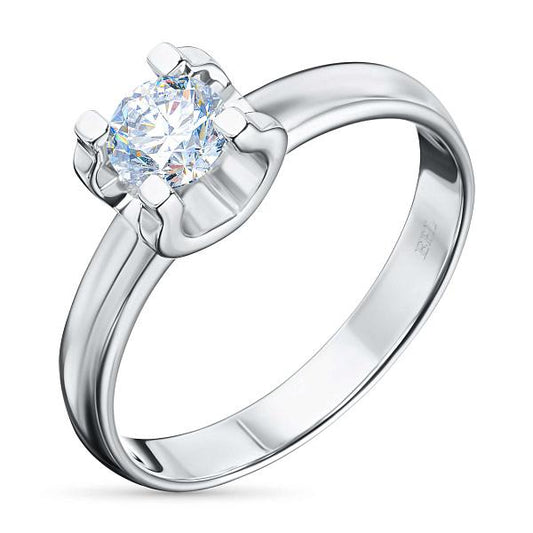 14K White Gold Ring with Lab-Created Diamonds 0.260 CT.TW