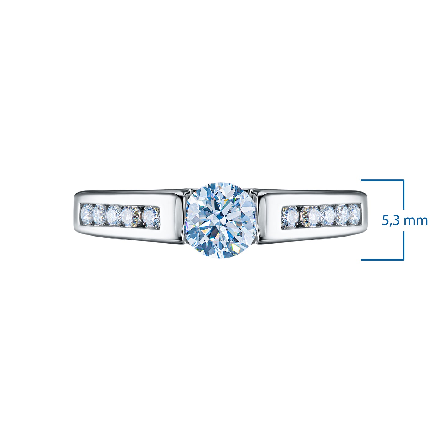 14K White Gold Ring with Lab-Created Diamonds 2.750 CT.TW