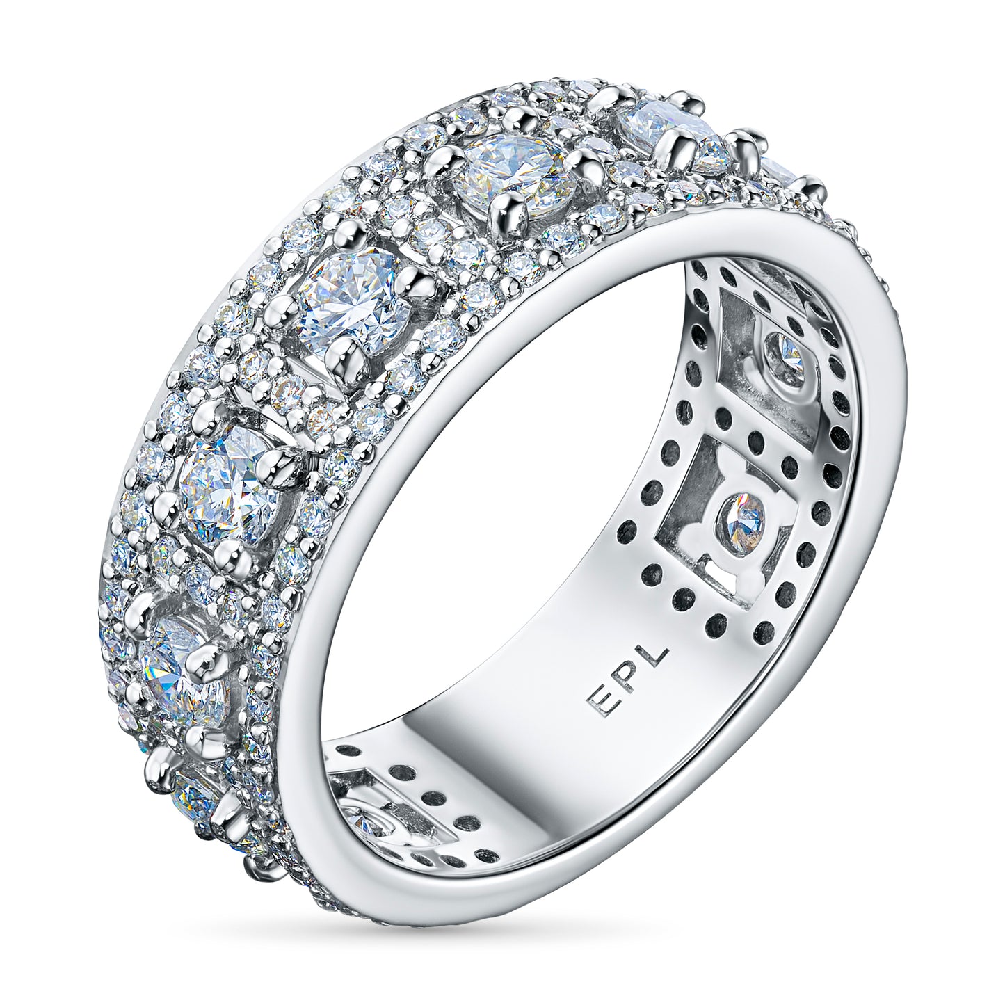 14K White Gold Ring with Lab-Created Diamonds 67.540 CT.TW