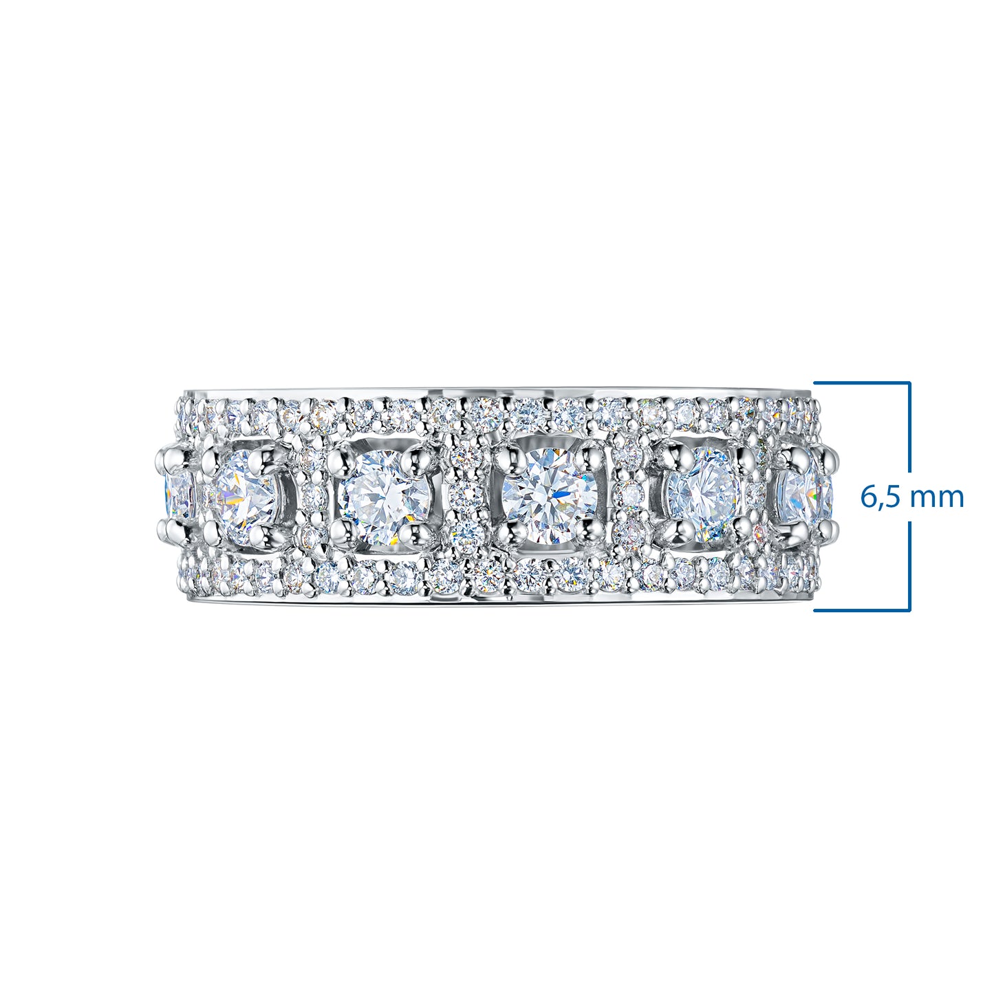 14K White Gold Ring with Lab-Created Diamonds 67.540 CT.TW