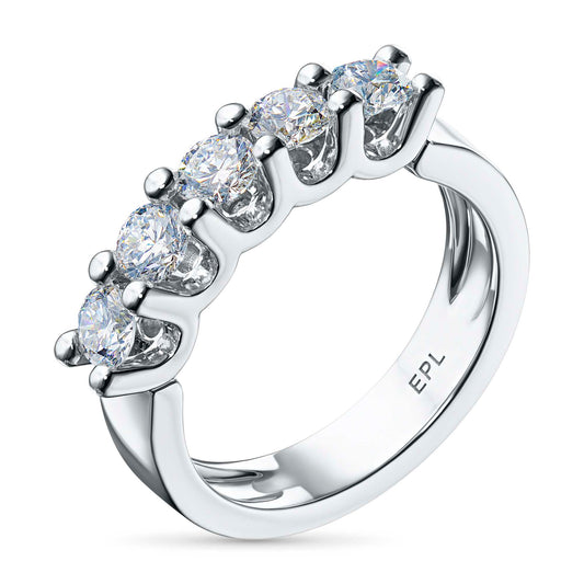 14K White Gold Ring with Natural Diamonds 4.600 CT.TW