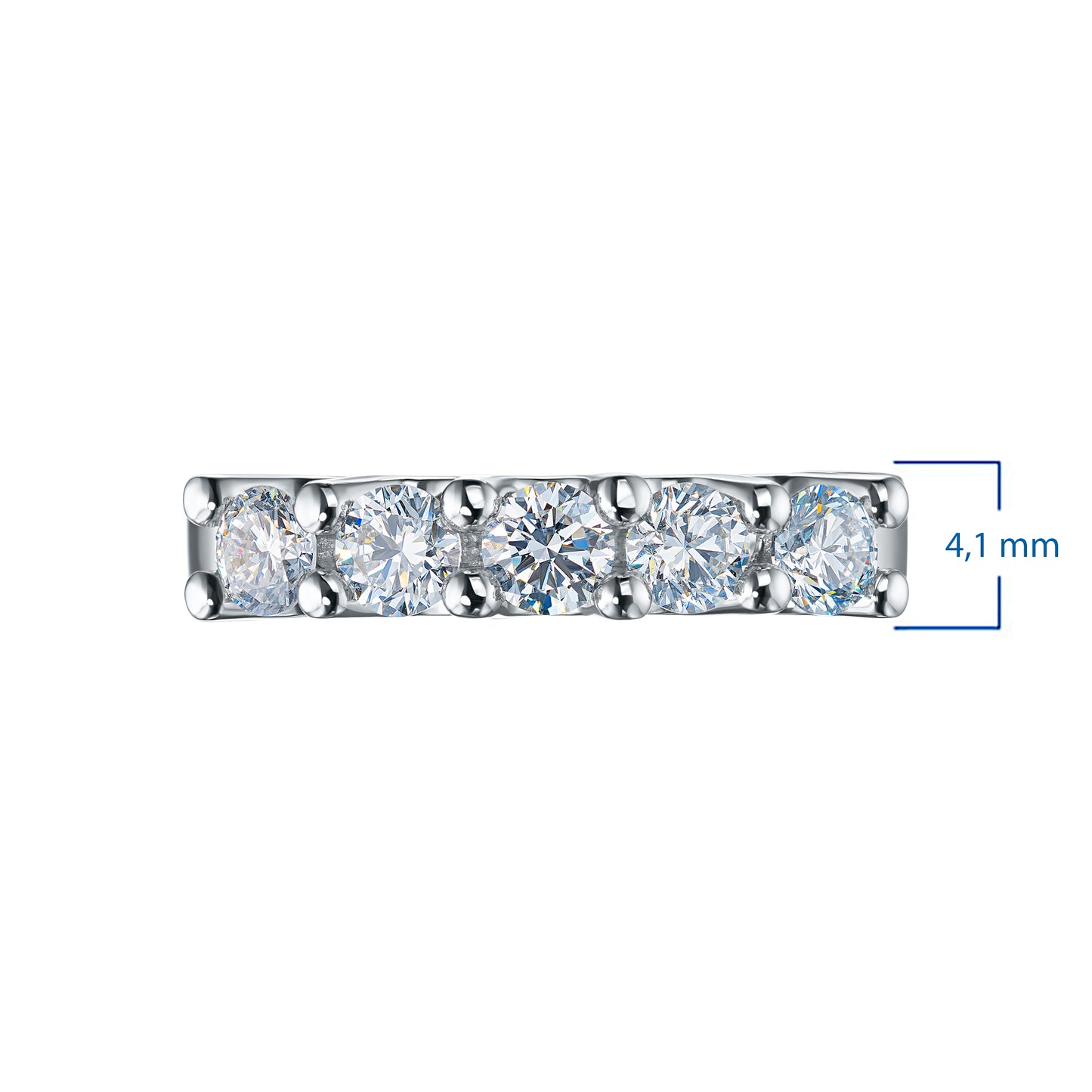 14K White Gold Ring with Lab-Created Diamonds 5.290 CT.TW