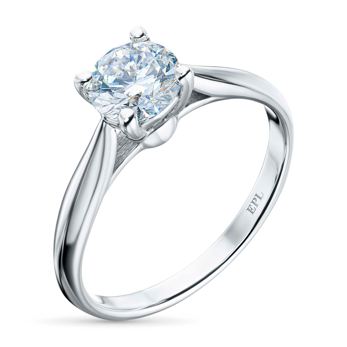 14K White Gold Ring with Lab-Created Diamonds 1.020 CT.TW