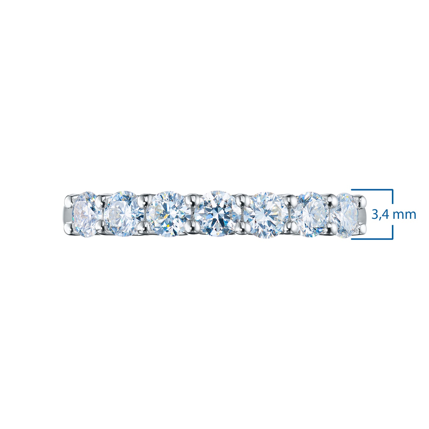 14K White Gold Ring with Lab-Created Diamonds 5.730 CT.TW