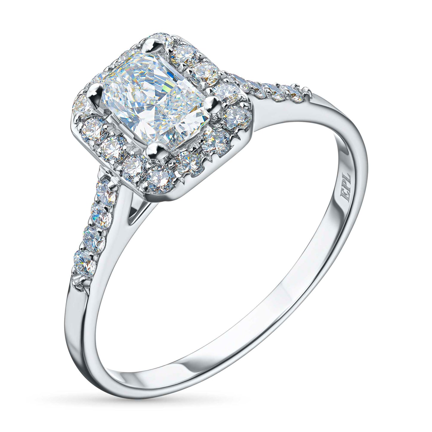14K White Gold Ring with Lab-Created Diamonds 7.610 CT.TW