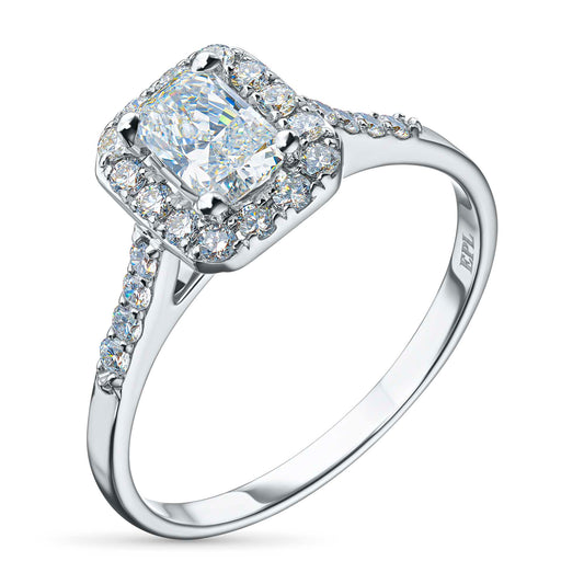 14K White Gold Ring with Lab-Created Diamonds 7.610 CT.TW