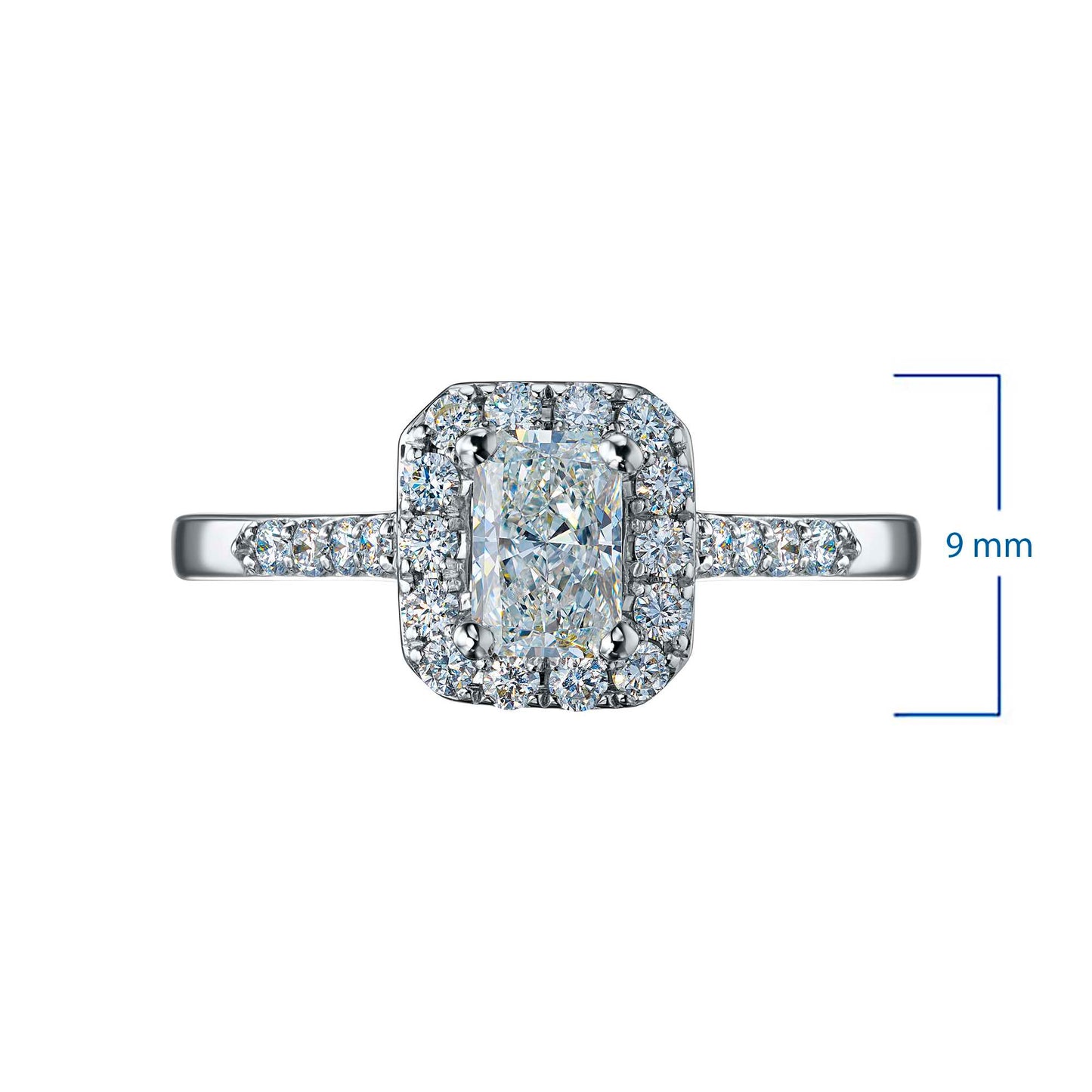 14K White Gold Ring with Lab-Created Diamonds 7.610 CT.TW