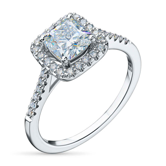 14K White Gold Ring with Lab-Created Diamonds 9.040 CT.TW