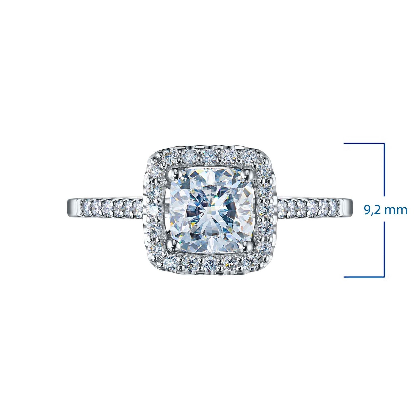 14K White Gold Ring with Lab-Created Diamonds 9.040 CT.TW