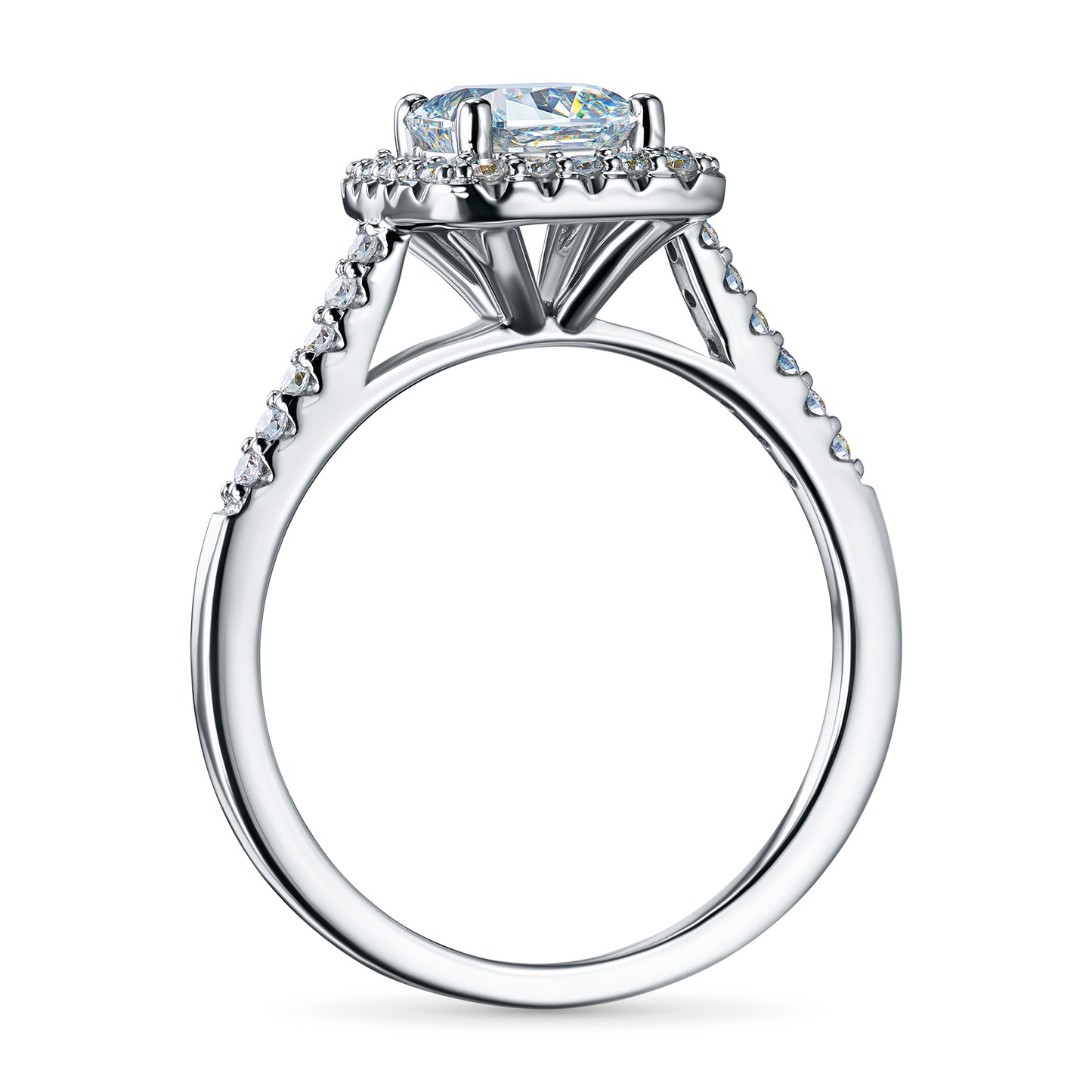 14K White Gold Ring with Lab-Created Diamonds 9.040 CT.TW