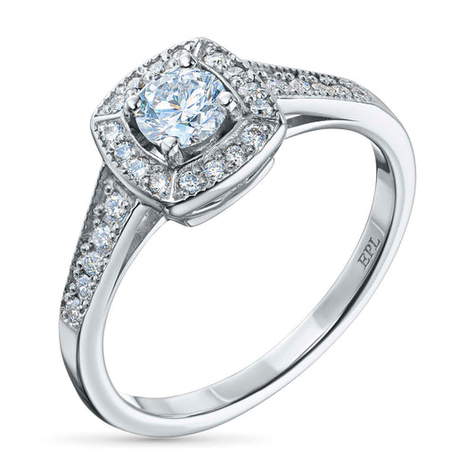 14K White Gold Ring with Natural Diamonds 2.570 CT.TW