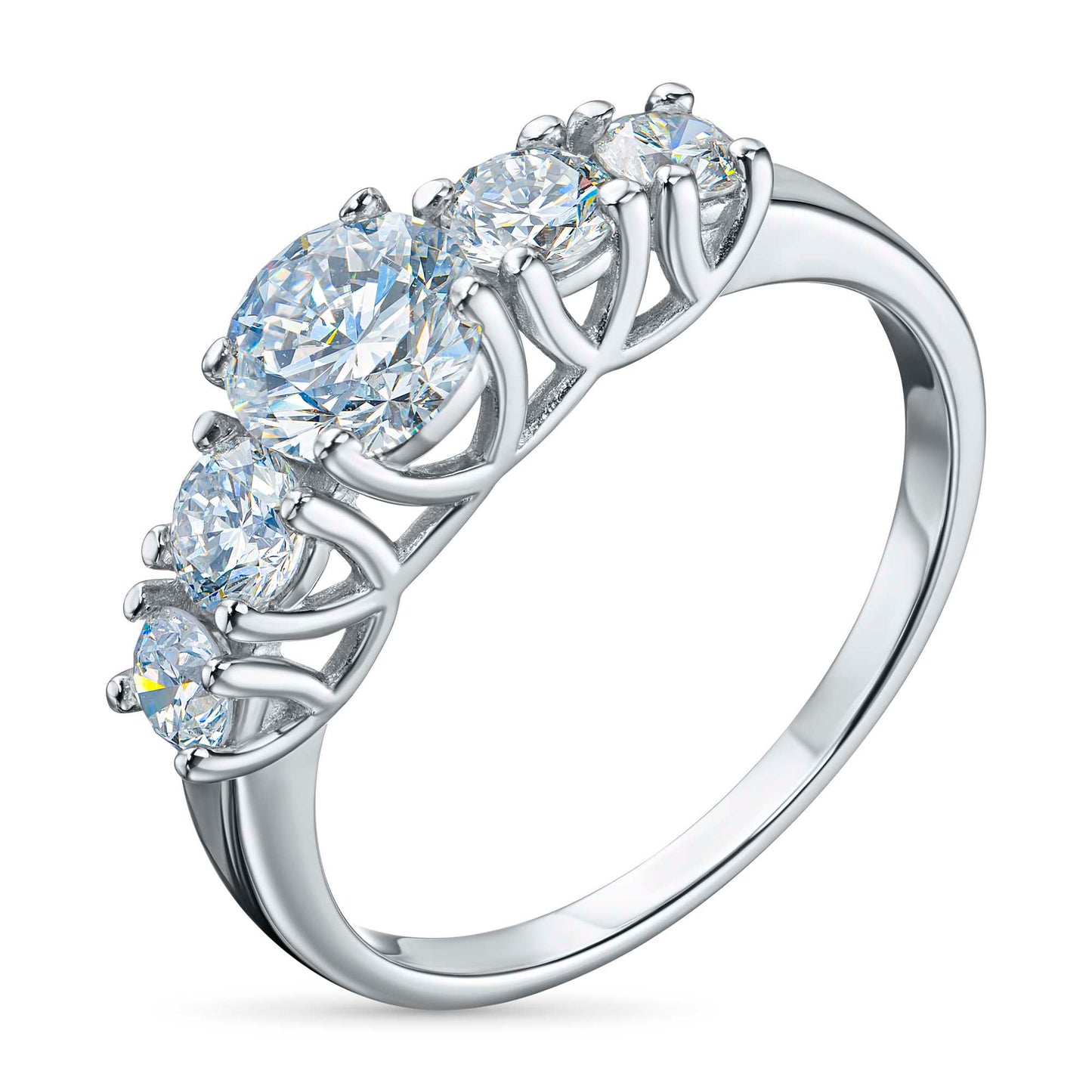 14K White Gold Ring with Natural Diamonds 1.850 CT.TW