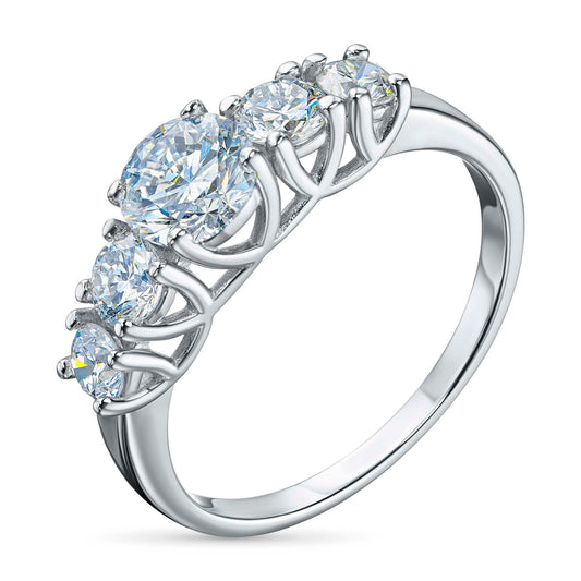 14K White Gold Ring with Natural Diamonds 1.850 CT.TW