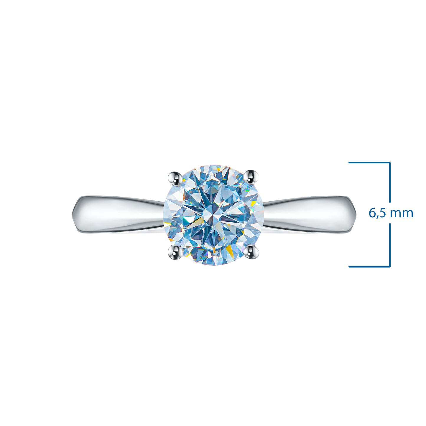 14K White Gold Ring with Lab-Created Diamonds 0.530 CT.TW