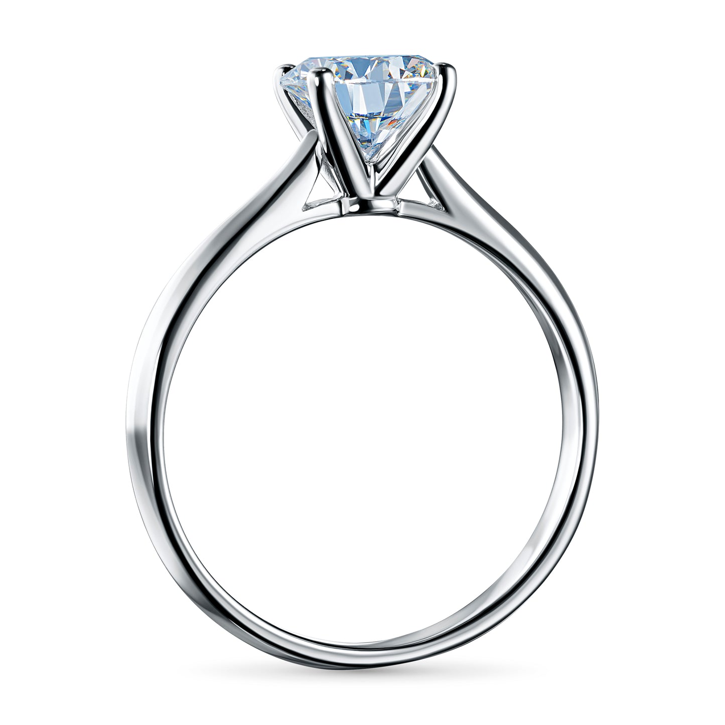 14K White Gold Ring with Natural Diamonds 0.370 CT.TW