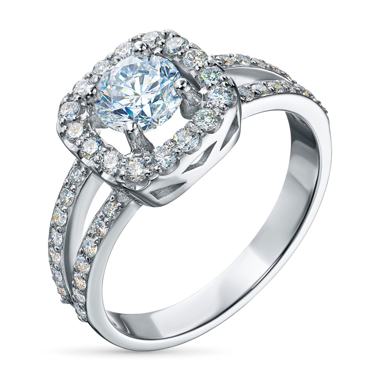 14K White Gold Ring with Lab-Created Diamonds 12.170 CT.TW