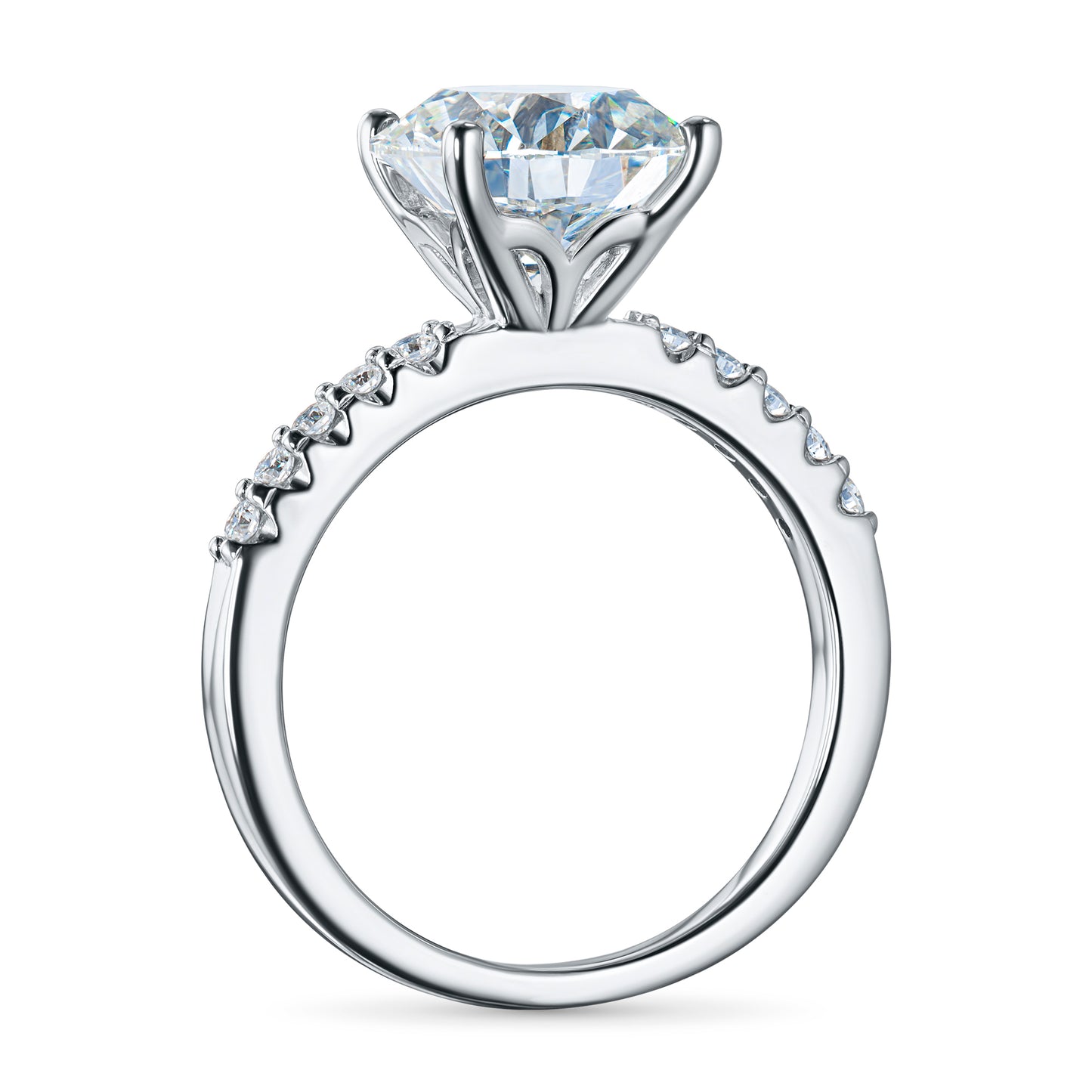 14K White Gold Ring with Lab-Created Diamonds 5.220 CT.TW