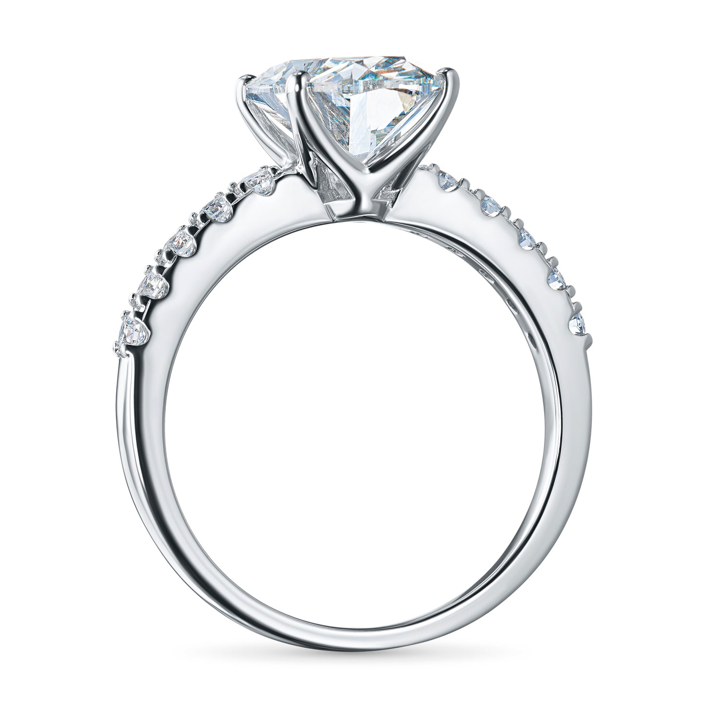 14K White Gold Ring with Lab-Created Diamonds 6.640 CT.TW