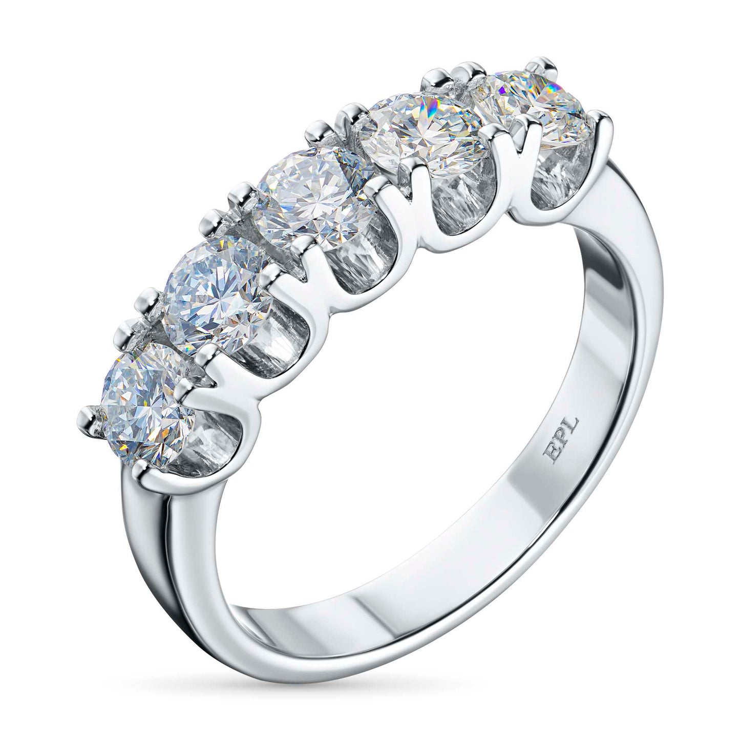 14K White Gold Ring with Natural Diamonds 5.860 CT.TW