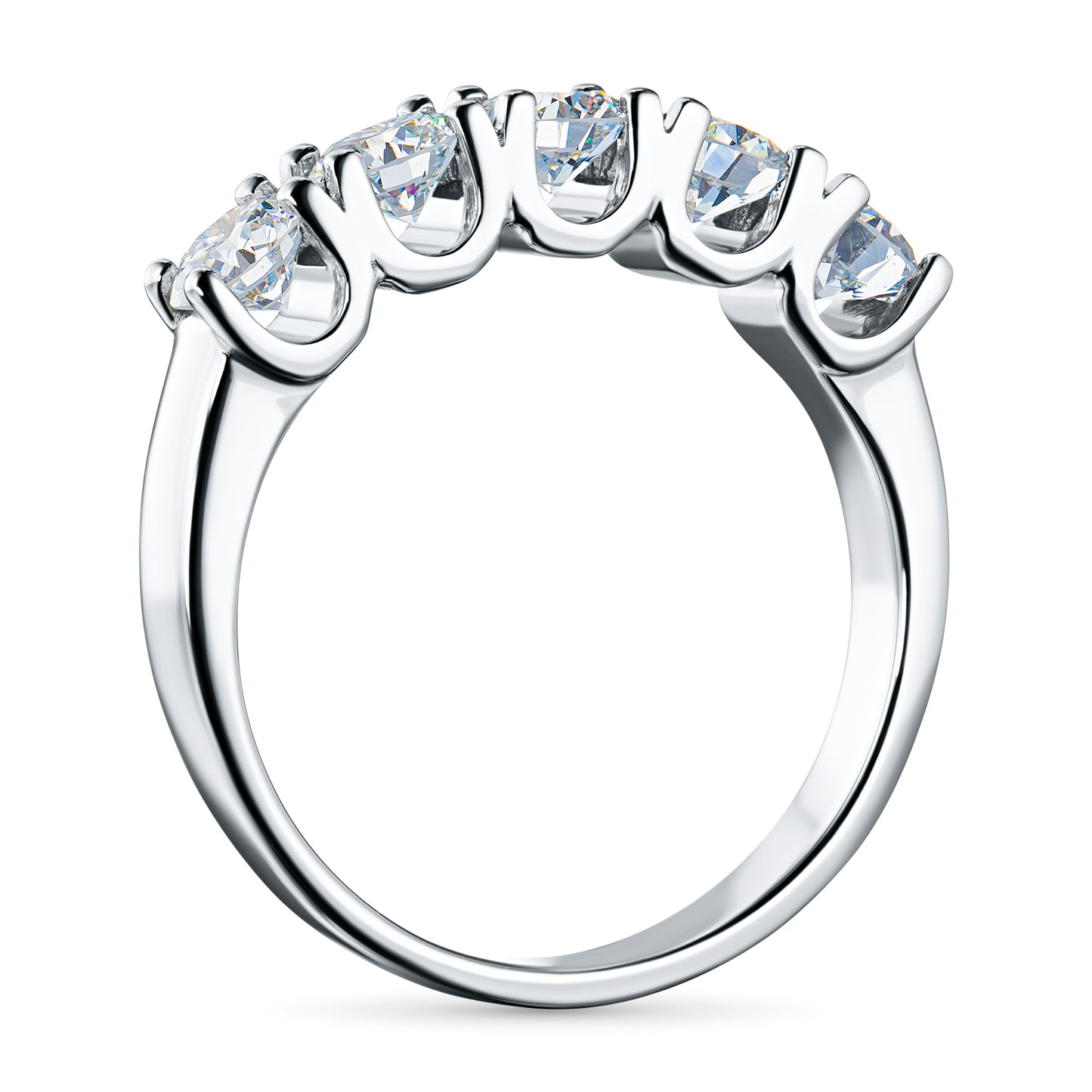 14K White Gold Ring with Natural Diamonds 5.860 CT.TW