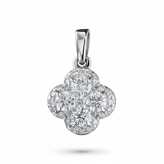 14K White Gold Pendant with Lab-Created Diamonds 3.840 CT.TW