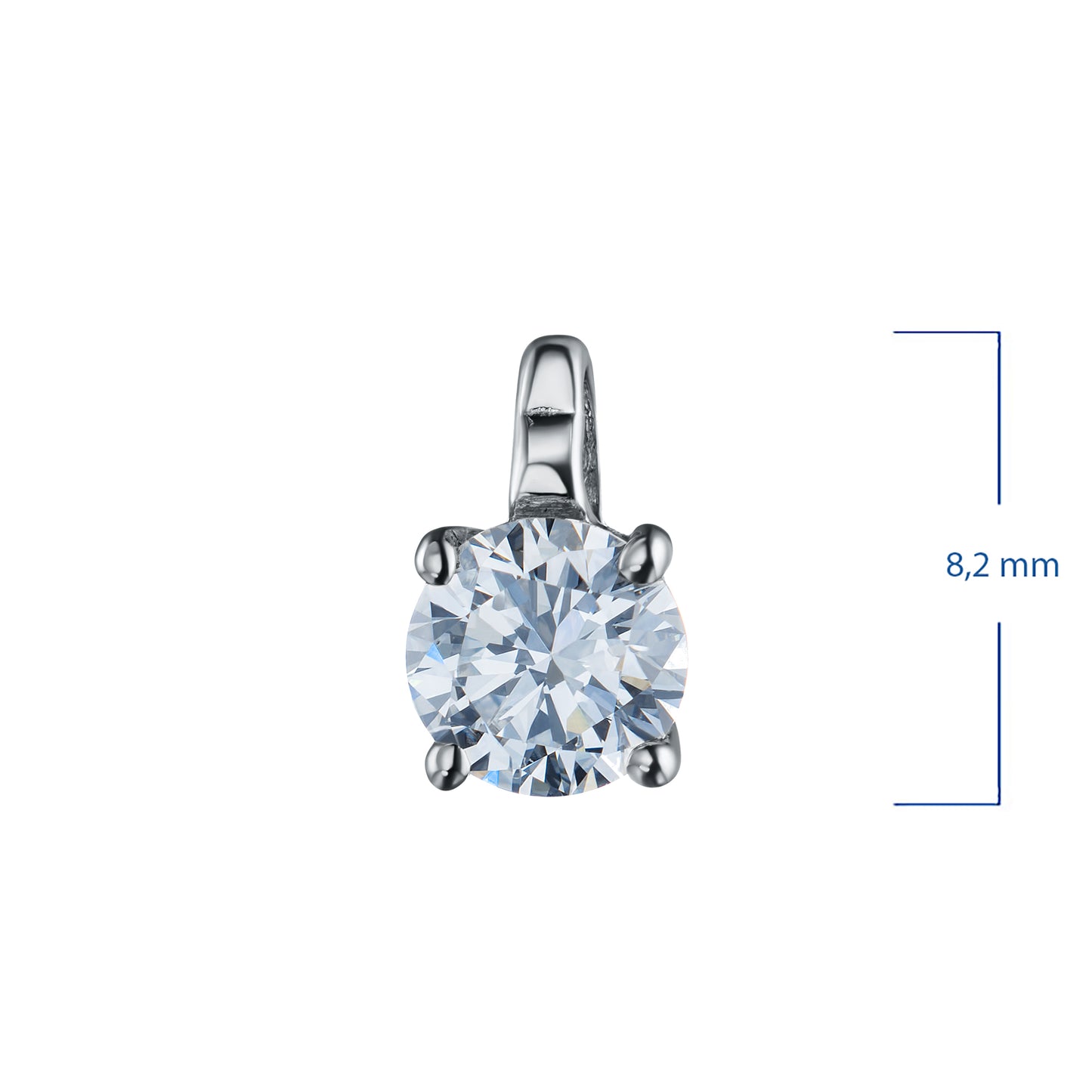 14K White Gold Pendant with Natural Diamonds 0.300 CT.TW