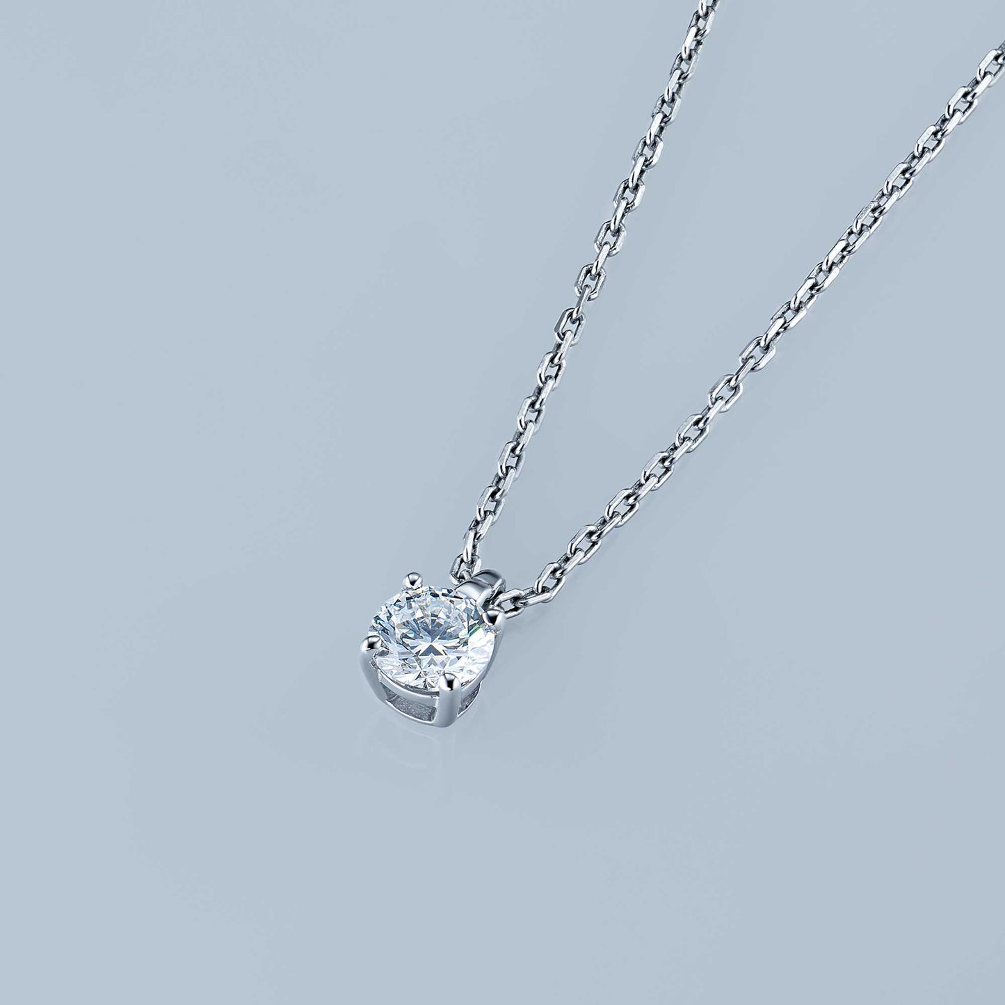 14K White Gold Pendant with Natural Diamonds 0.300 CT.TW
