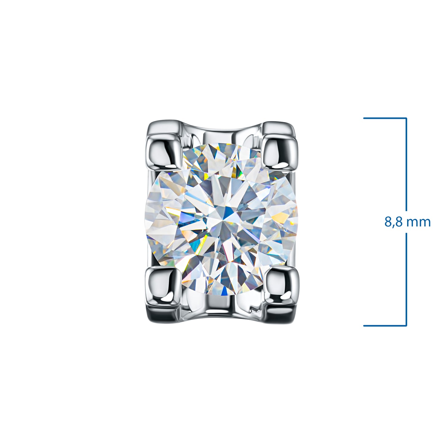 14K White Gold Pendant with Natural Diamonds 0.310 CT.TW