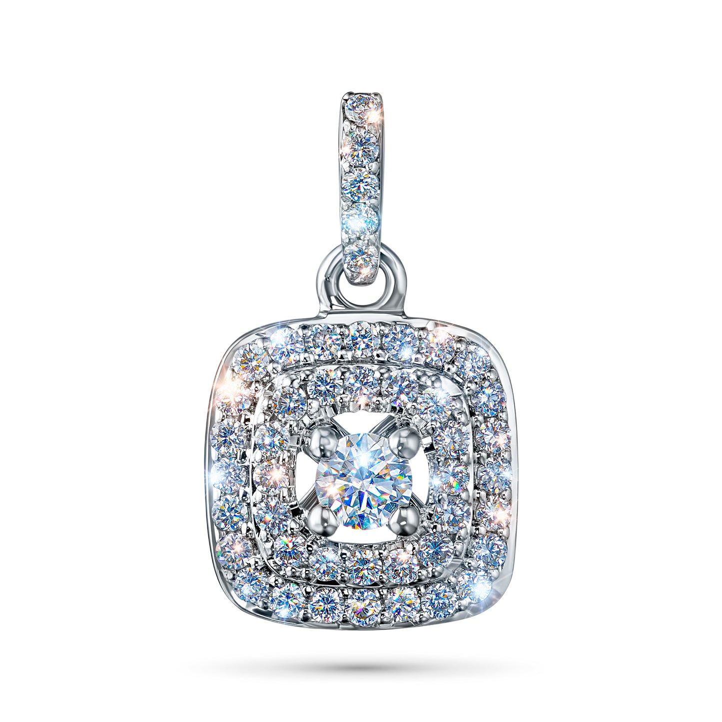 14K White Gold Pendant with Lab-Created Diamonds 9.290 CT.TW