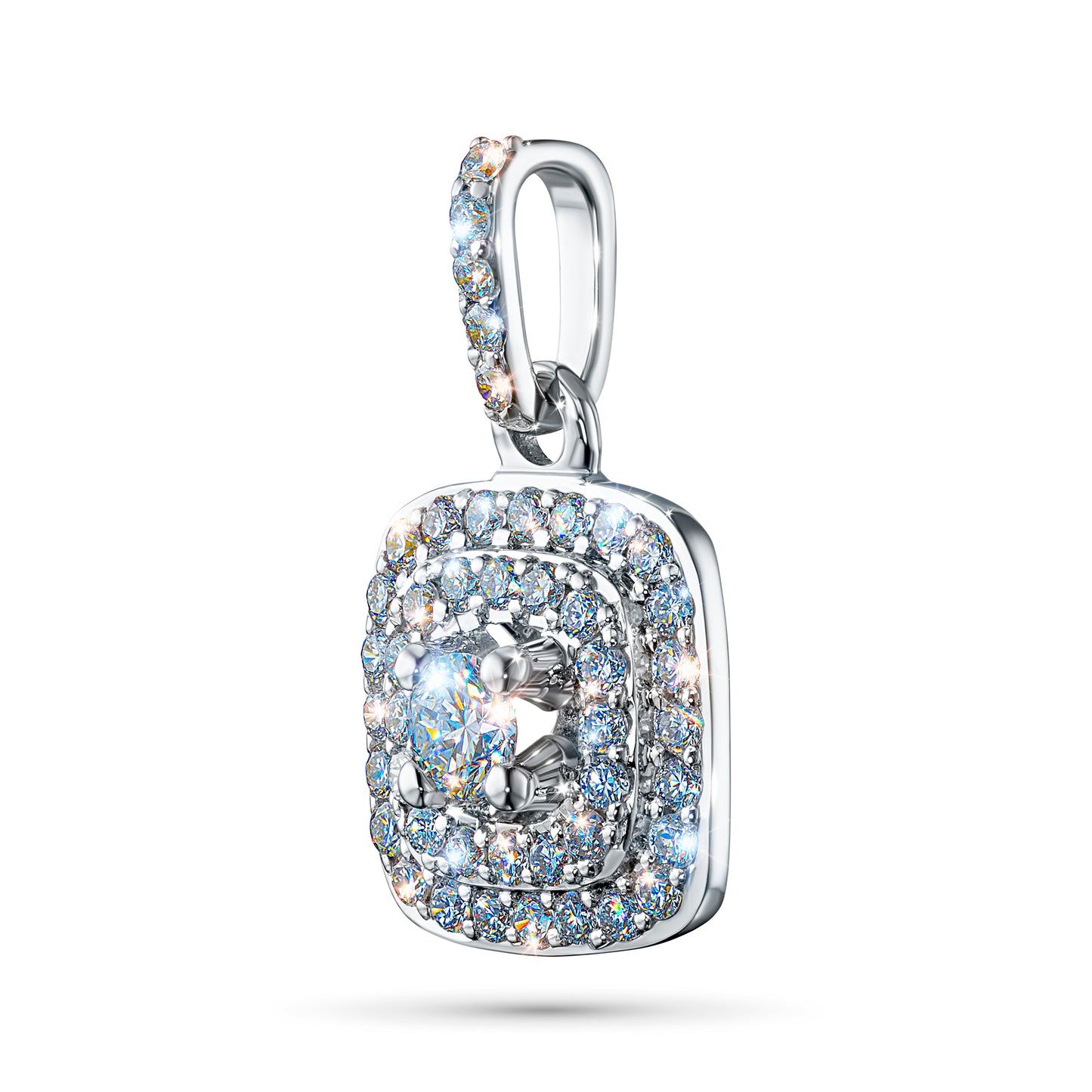 14K White Gold Pendant with Lab-Created Diamonds 9.290 CT.TW
