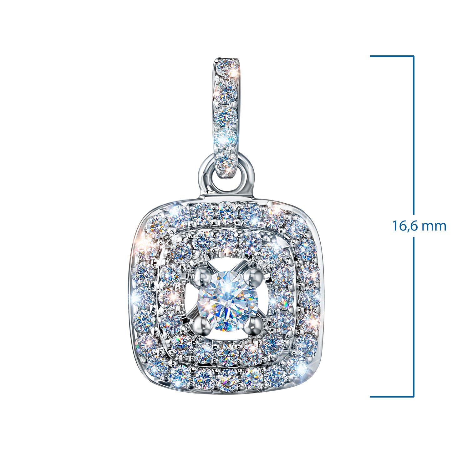14K White Gold Pendant with Lab-Created Diamonds 9.290 CT.TW