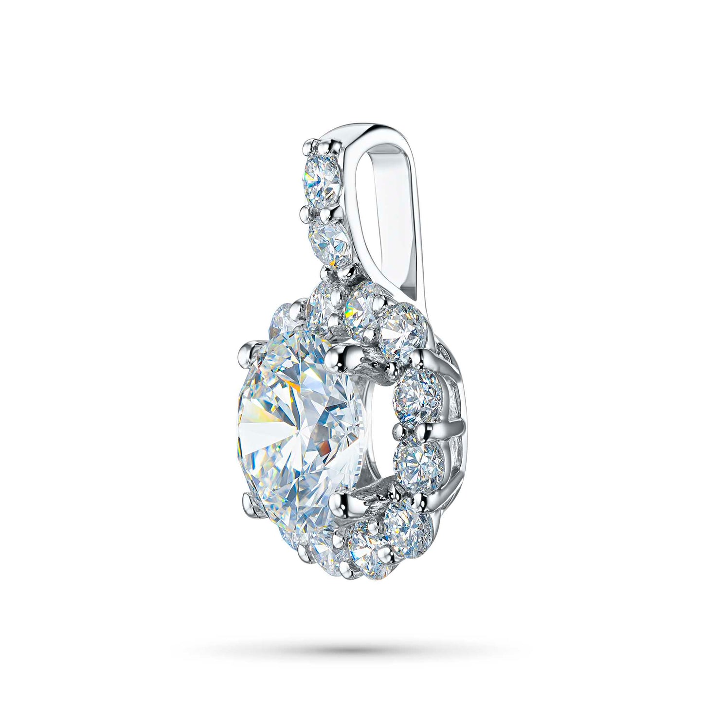 14K White Gold Pendant with Lab-Created Diamonds 7.910 CT.TW