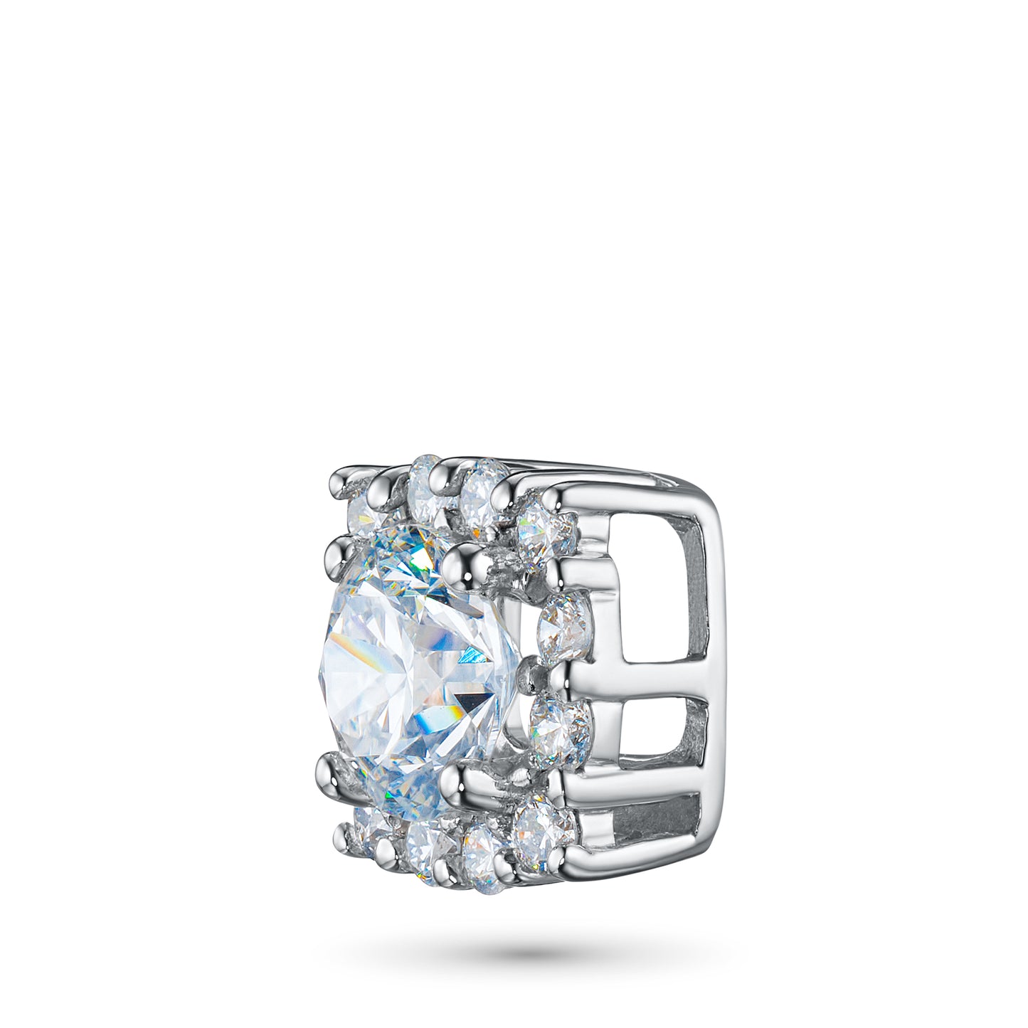 14K White Gold Pendant with Lab-Created Diamonds 2.100 CT.TW