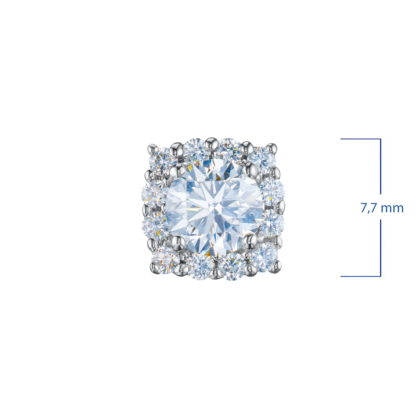 14K White Gold Pendant with Lab-Created Diamonds 2.100 CT.TW