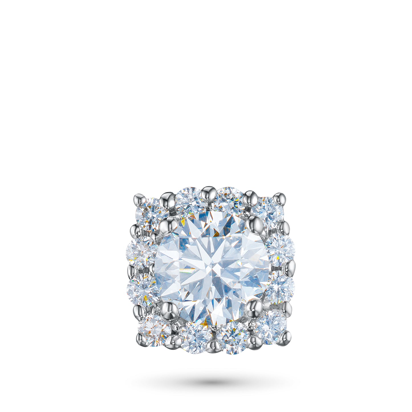 14K White Gold Pendant with Lab-Created Diamonds 2.100 CT.TW