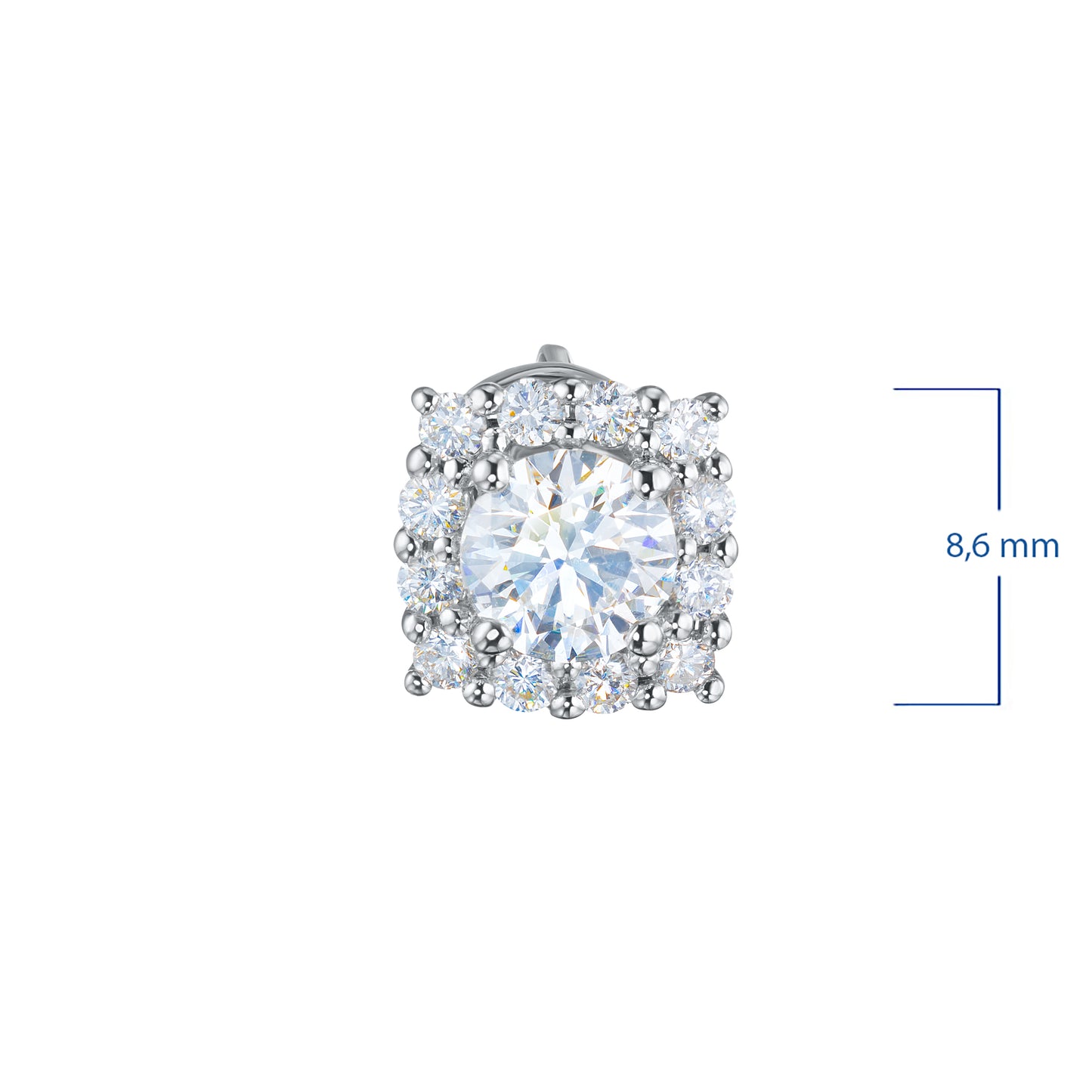 14K White Gold Earring Studs with Lab-Created Diamonds 13.270 CT.TW