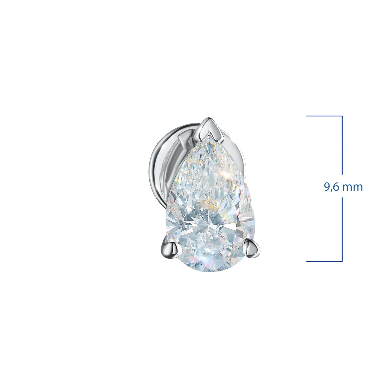 14K White Gold Earring Studs with Lab-Created Diamonds 4.160 CT.TW