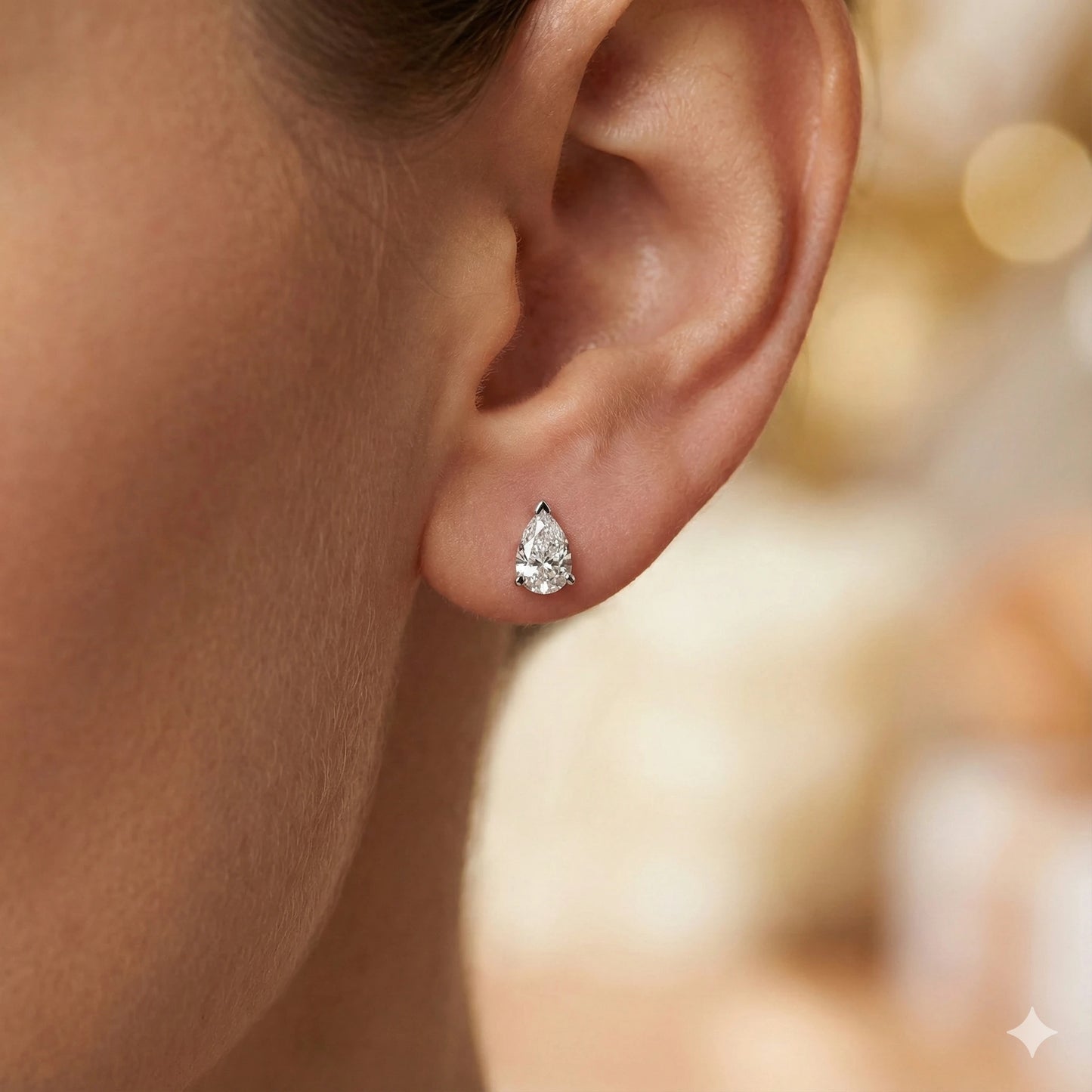 14K Yellow Gold Earring Studs with Lab-Created Diamonds 4.260 CT.TW