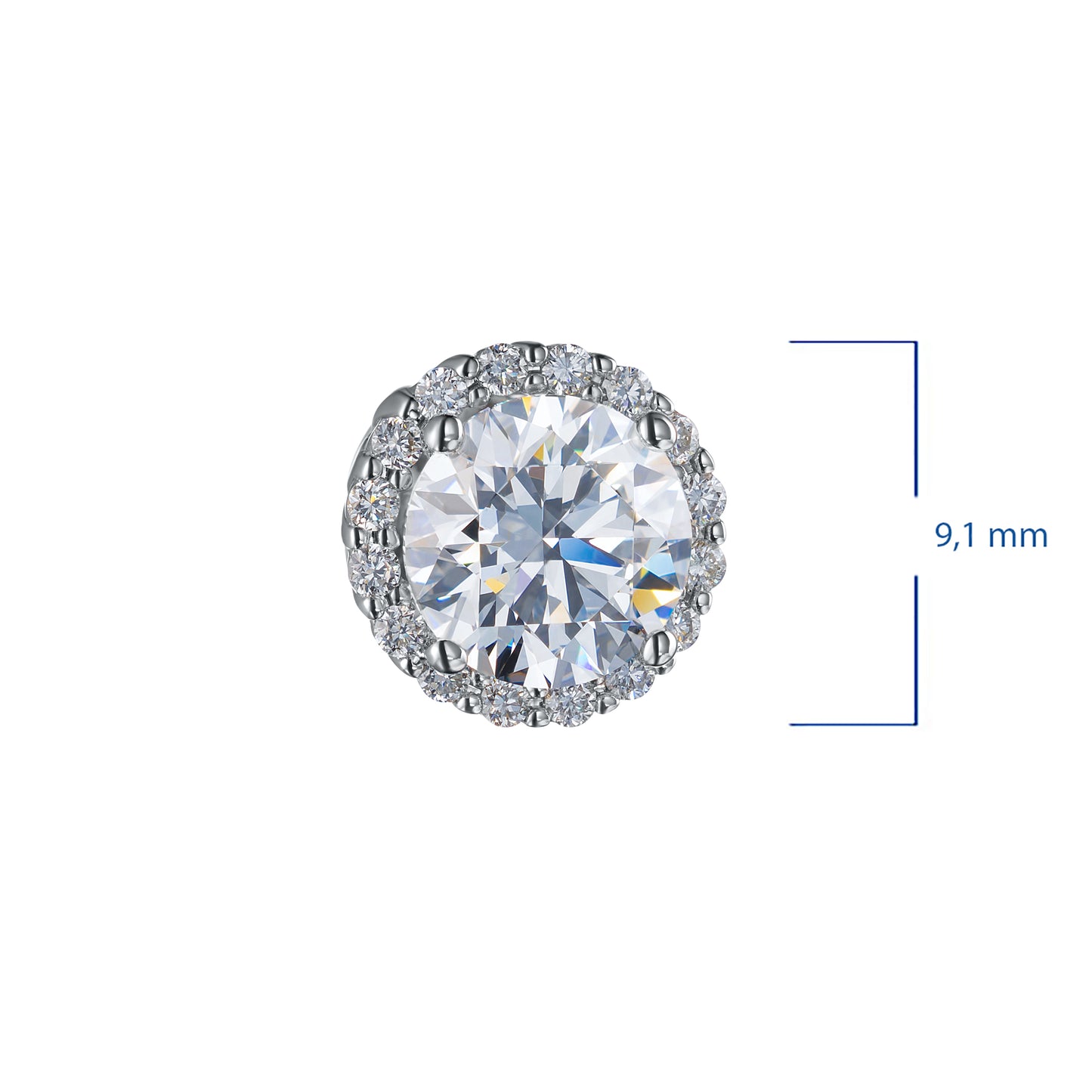 14K White Gold Earring Studs with Lab-Created Diamonds 13.660 CT.TW