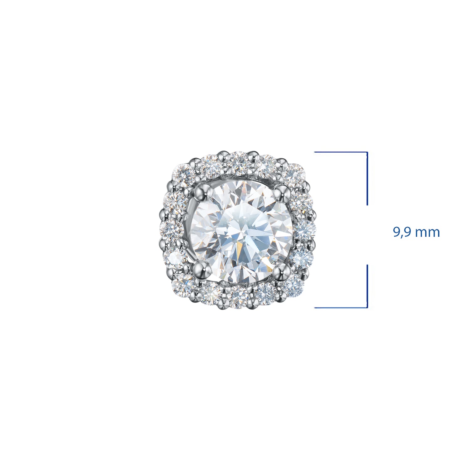 14K White Gold Earring Studs with Lab-Created Diamonds 19.110 CT.TW