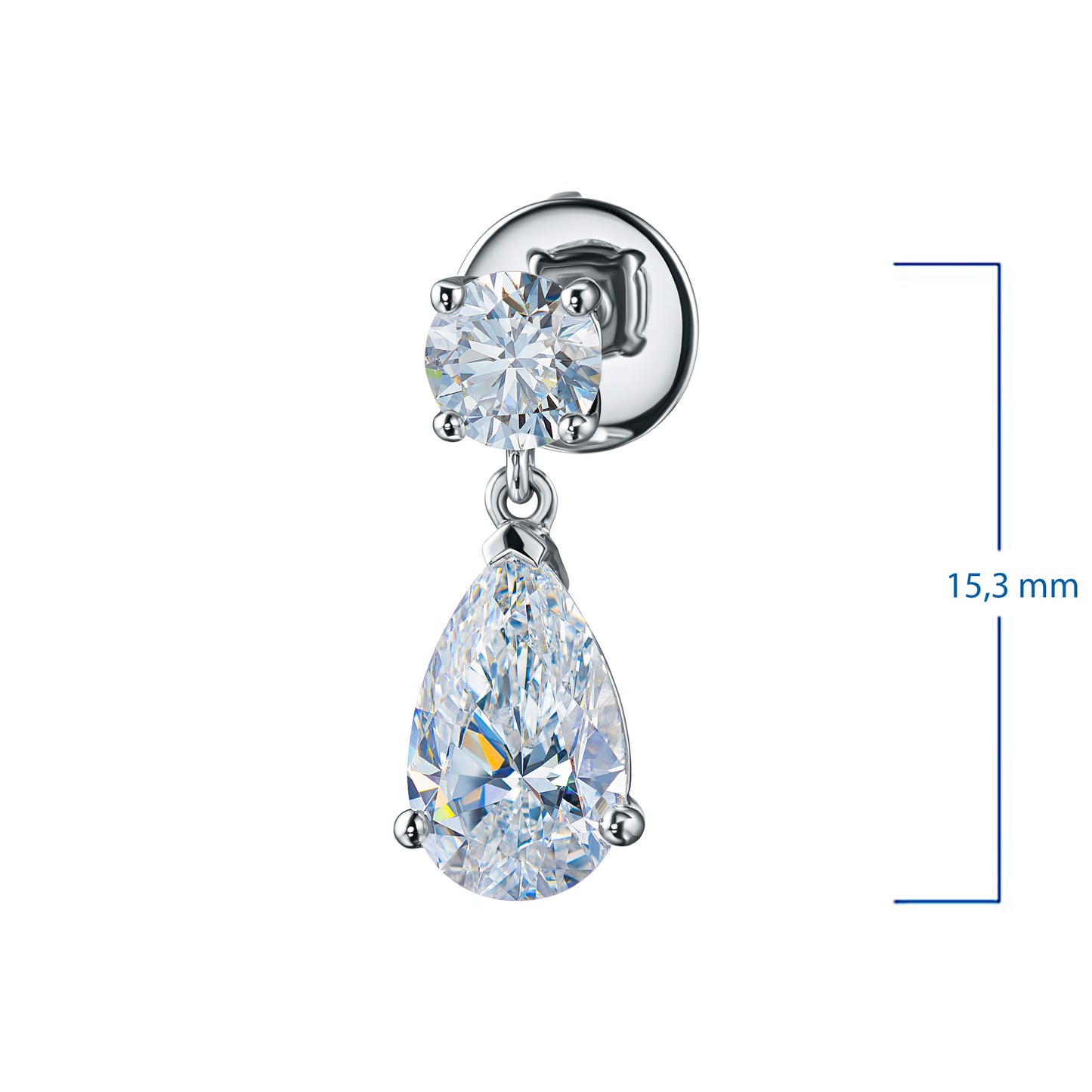 14K White Gold Earring Studs with Lab-Created Diamonds 5.240 CT.TW