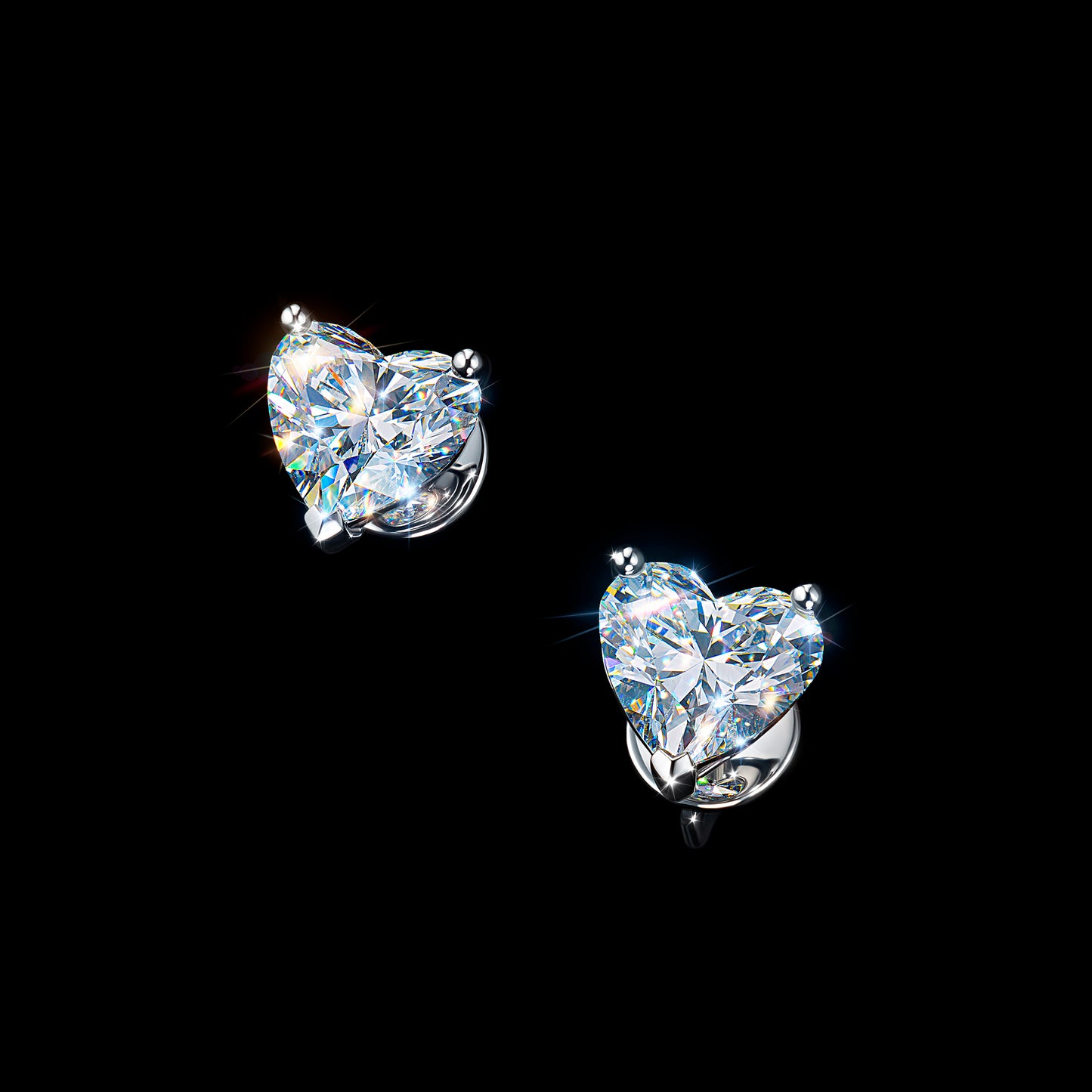 14K White Gold Earring Studs with Ruby grace 3.240 CT.TW