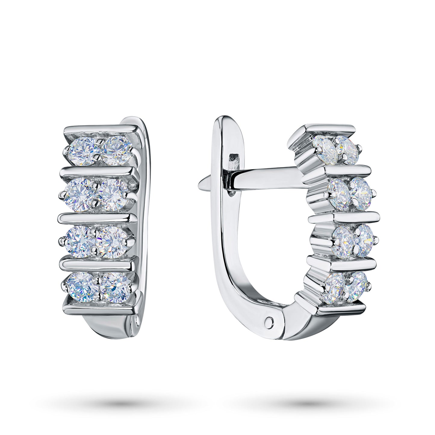 14K White Gold Earrings with Lab-Created Diamonds 9.890 CT.TW