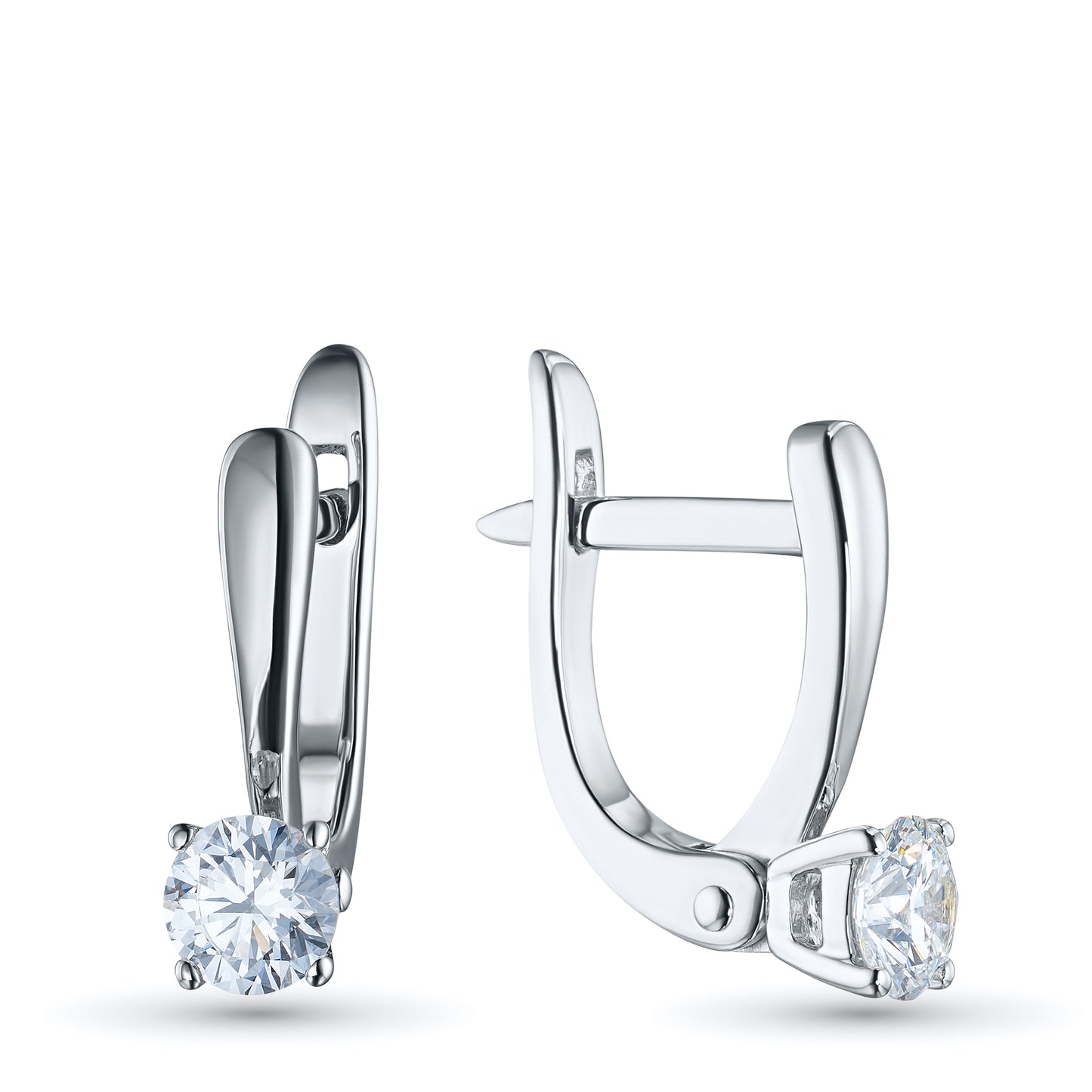 14K White Gold Earrings with Lab-Created Diamonds 1.200 CT.TW