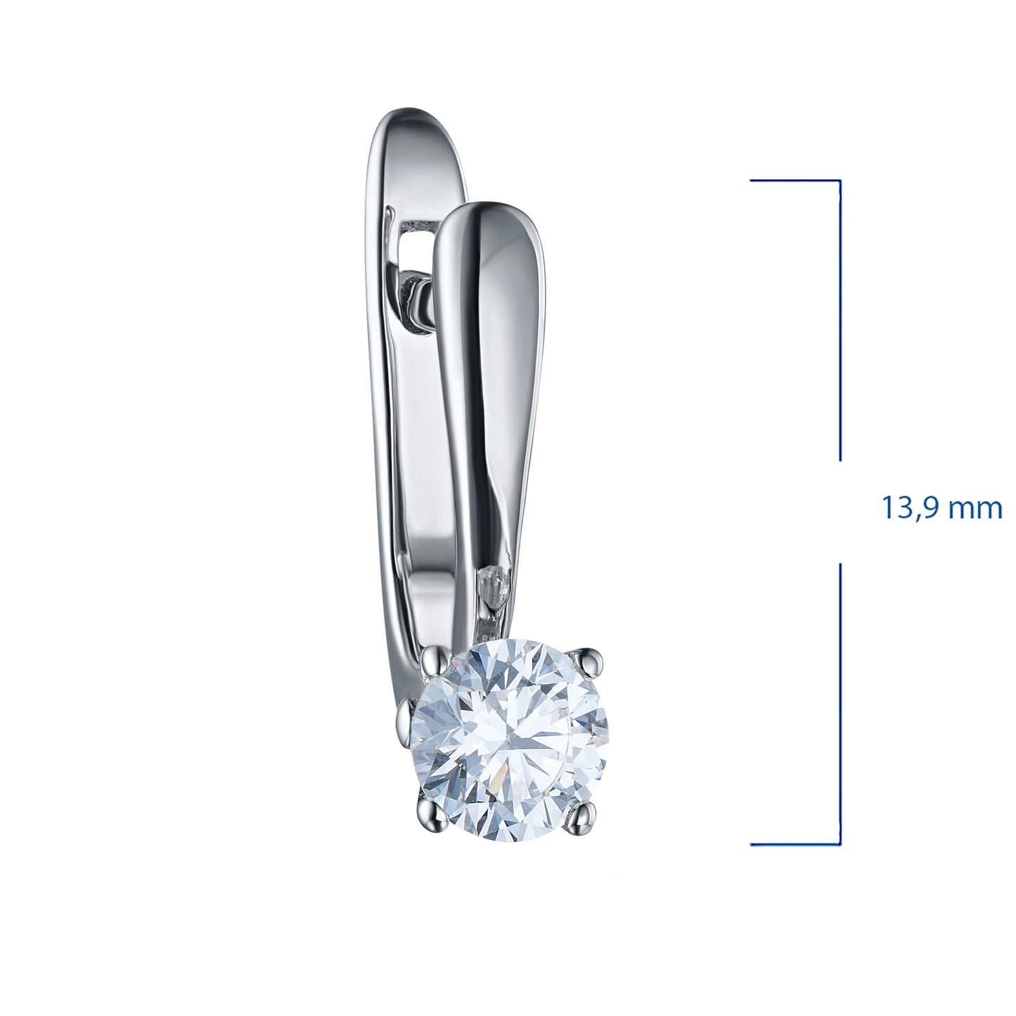 14K White Gold Earrings with Lab-Created Diamonds 1.200 CT.TW
