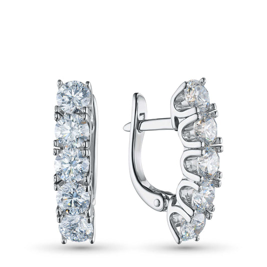 14K White Gold Earrings with Lab-Created Diamonds 24.220 CT.TW